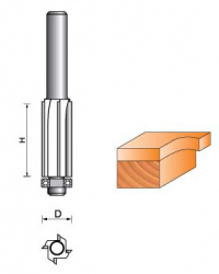 Фреза ГЛОБУС 1020 D12 h30 z4 кромочная прямая